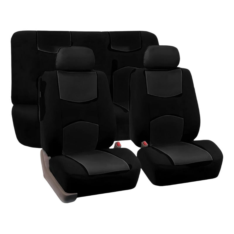 Set 12pcs Cubre Asiento Ecocuero Volante Cinturón Palanca