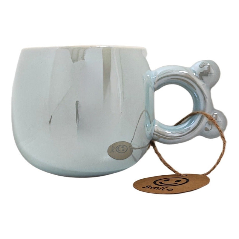Taza Efecto Espejo Con Mango Orejitas De Oso Mug Tazón/ryc