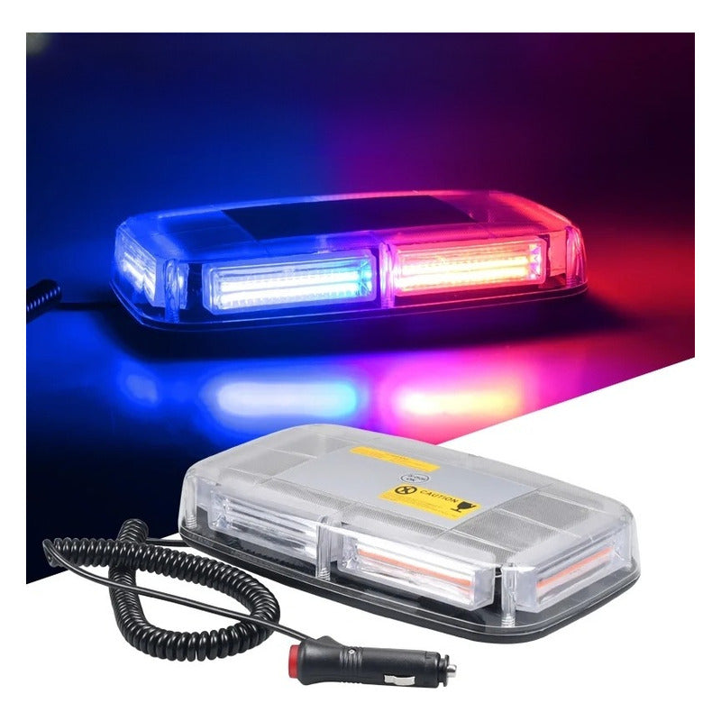 Baliza De Techo Azul Rojo Destellante 12-24v Auto Estrobo