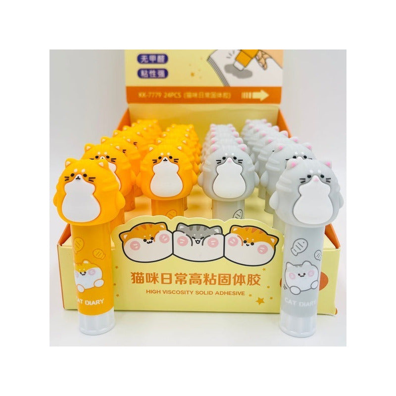 Pegamento En Barra Gato Kawaii Stick Fix Adhesivo Barra Cat