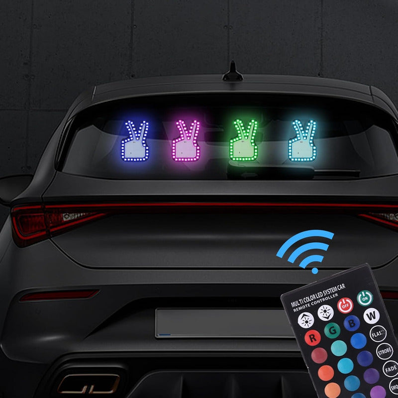Mano Led Señal Parabrisa Auto Usb Luz Rgb Gestos Cn Control