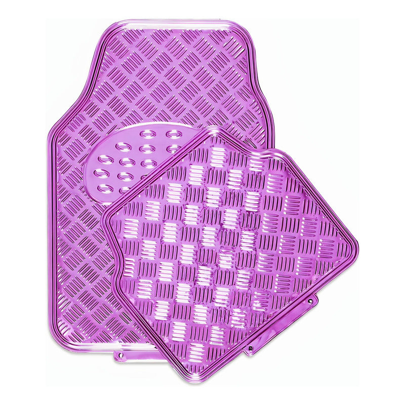Alfombra Cubre Piso Metálico Para Mujer Set 4pcs Auto Tuning