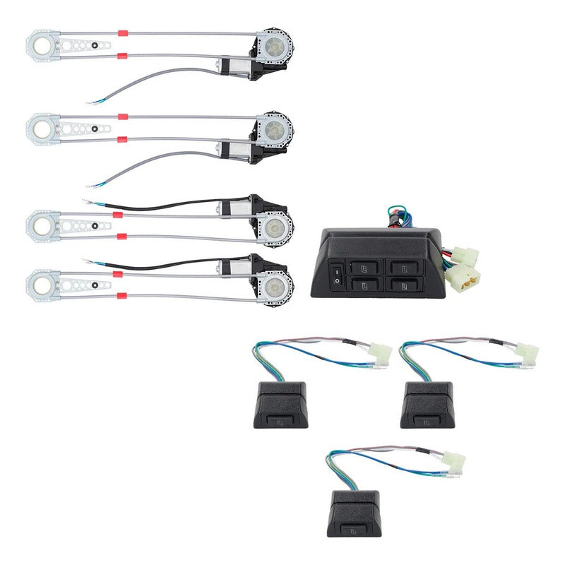 Kit Alzavidrios Eléctrico Némesis 4 Ventanas 12v Universal