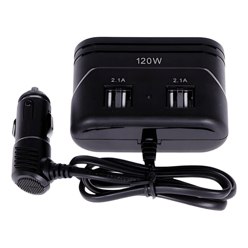 Adaptador 3 Encendedor 4 Usb 120w 12-24v Splitter Cenicero
