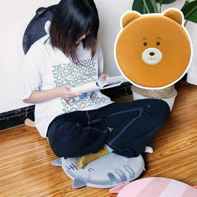 Cojín Para Silla Con Memoryfoam Diseño Gato Cat Cómodo Kawai