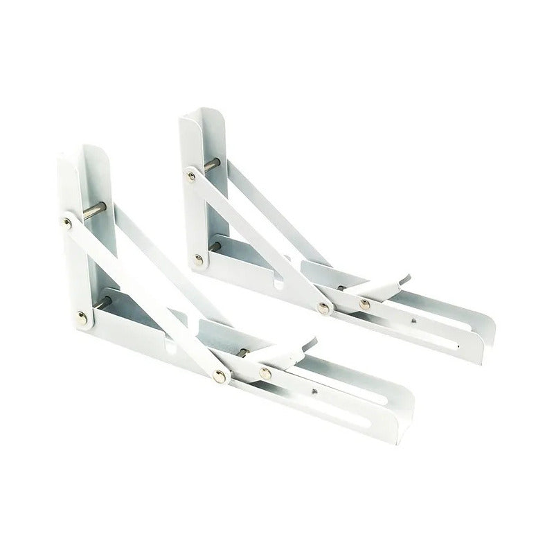 Set2 Escuadras Abatibles Metálicas Repisa 200x105mm Soporte