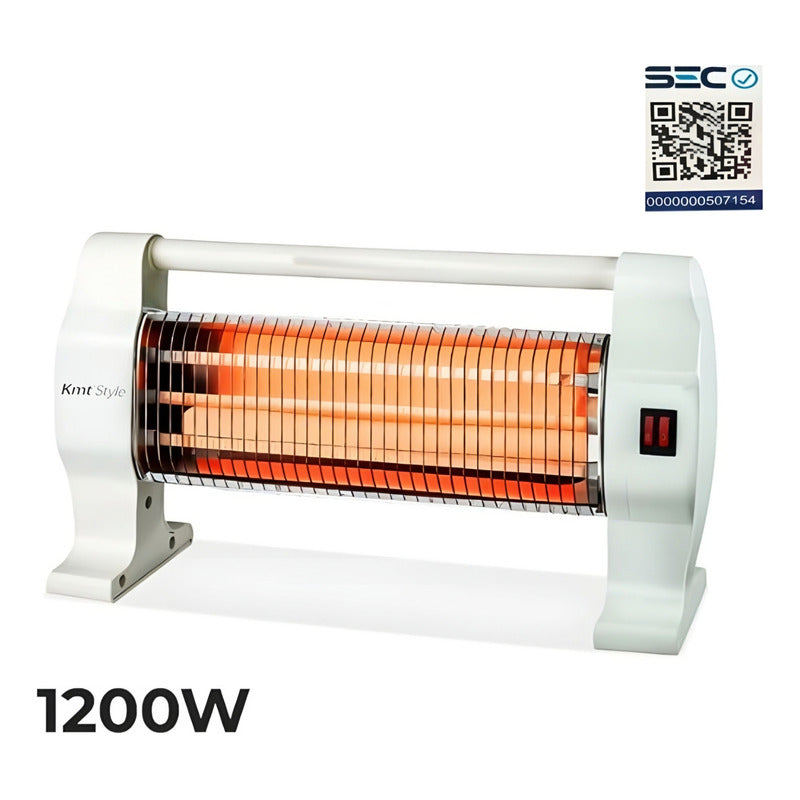 Estufa De Cuarzo Calefactor Eléctrico Horizontal 1200w /r&c