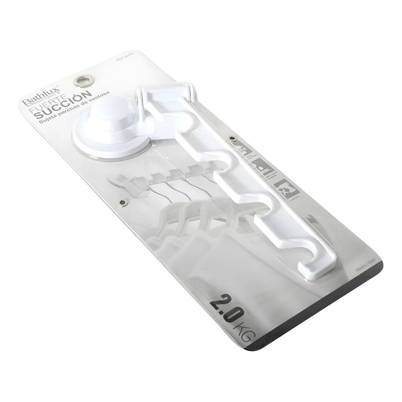 Colgante Con Ventosa Organizador D Ganchos Colgadores D Ropa Color Blanco 30120