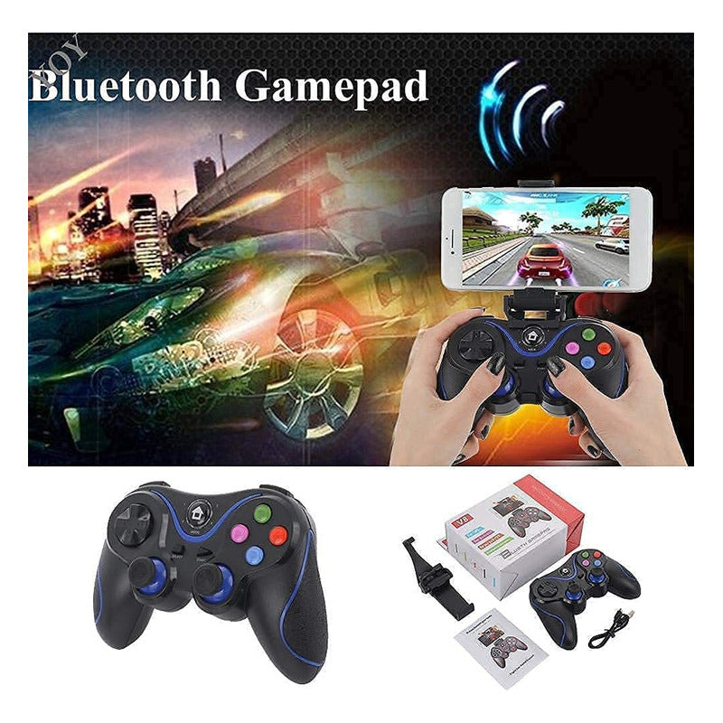 Gamepad Bluetooth Compatible Android Pc Tv Joystick Azul