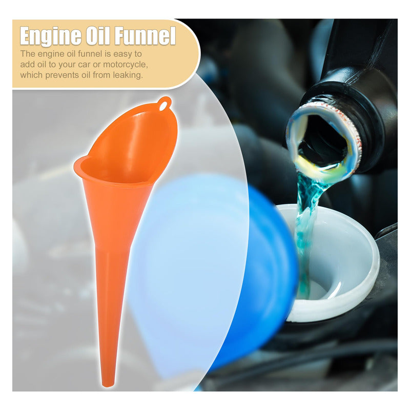 Embudo Cuello Largo Cambio De Aceite Multiuso Combustible 28
