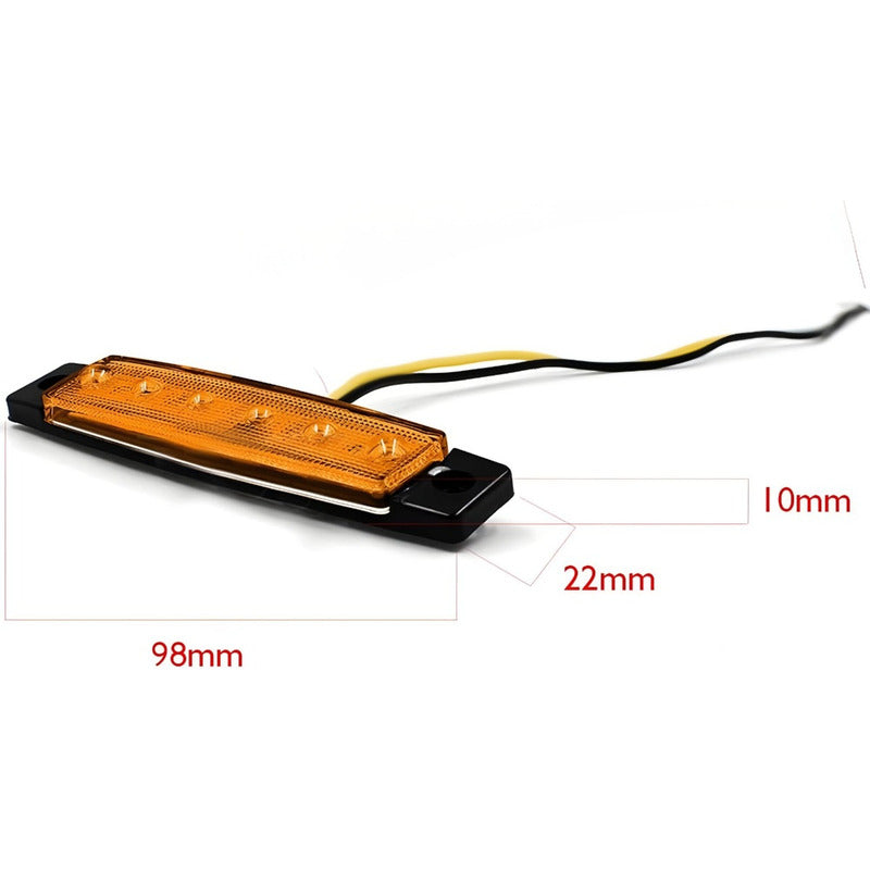 X30 Luz Led De Trocha Lateral Posición Bivoltaje 12-24v 6led