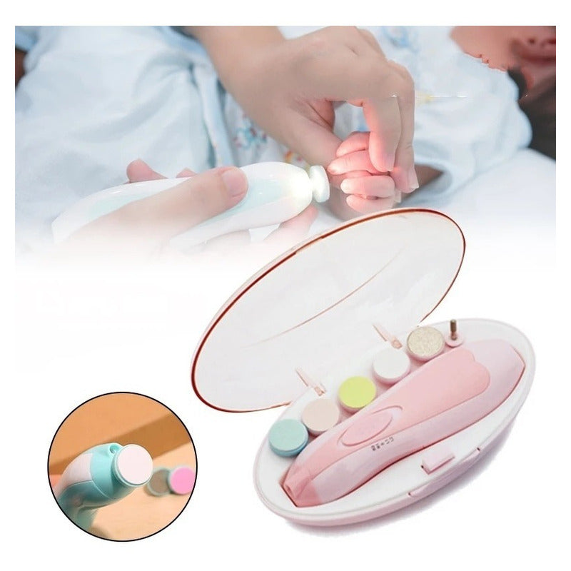 Cortador De Uñas Bebé Eléctrico Led Lima Pilas Trimmer Segur