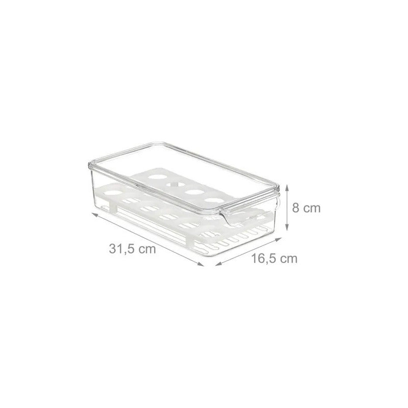 Porta Huevos Organizador De Refrigerador 18 Huevos Con Tapa