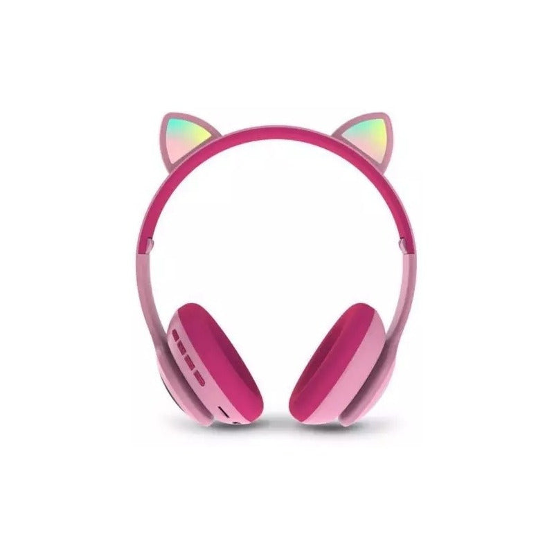 Audífono Bluetooth Con Orejas De Gato Luces Inalámbrico/ryc