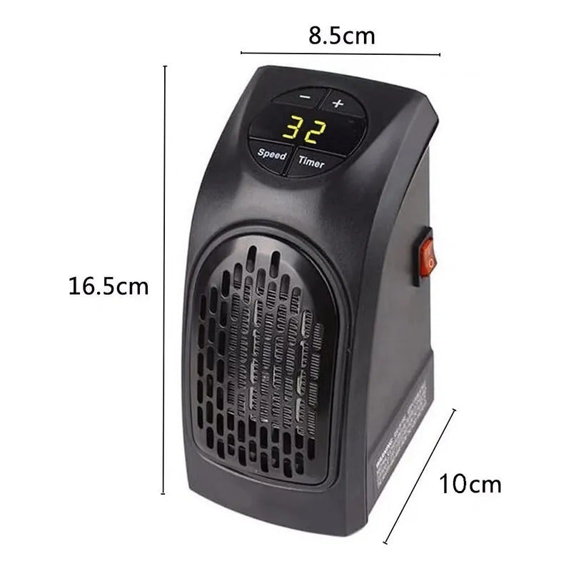 Calefactor Eléctrico Calentador Mini Portátil Control Y Adap