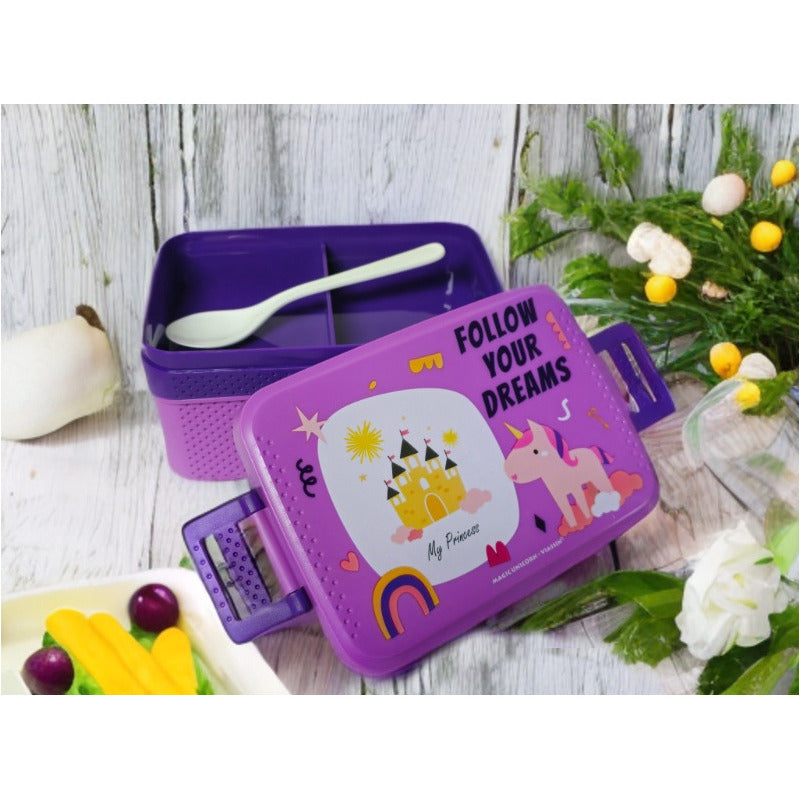 Lonchera Escolar +botella Vianda Lunch Box Contenedor Alimen
