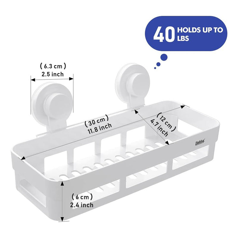 Estante Rectangular Bathlux Con Ventosa