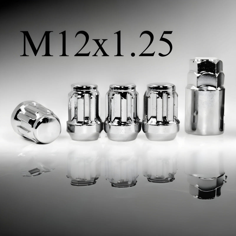 Tuercas De Seguridad Set 4pcs +llave Acero M12x1.5 / 12x1.25