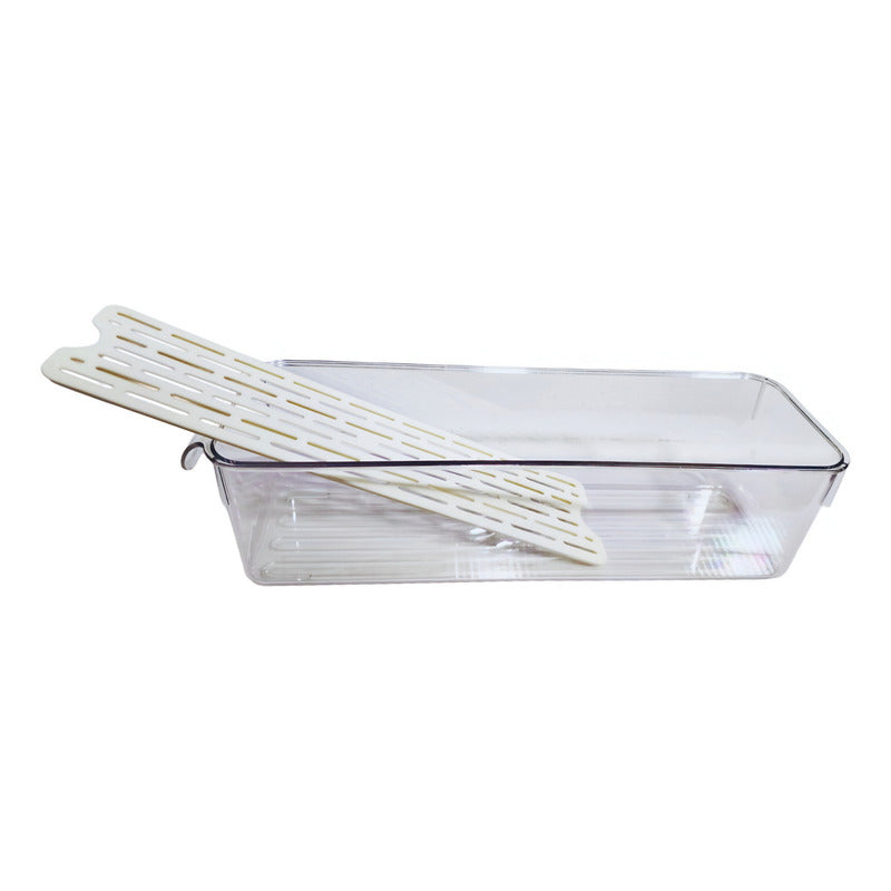 Organizador Refrigerador Contenedor Acrílico Con Tapa Fresco