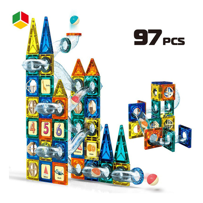 Set Bloques Magnético 97pcs Juguete Didáctico Niñ@ Construir