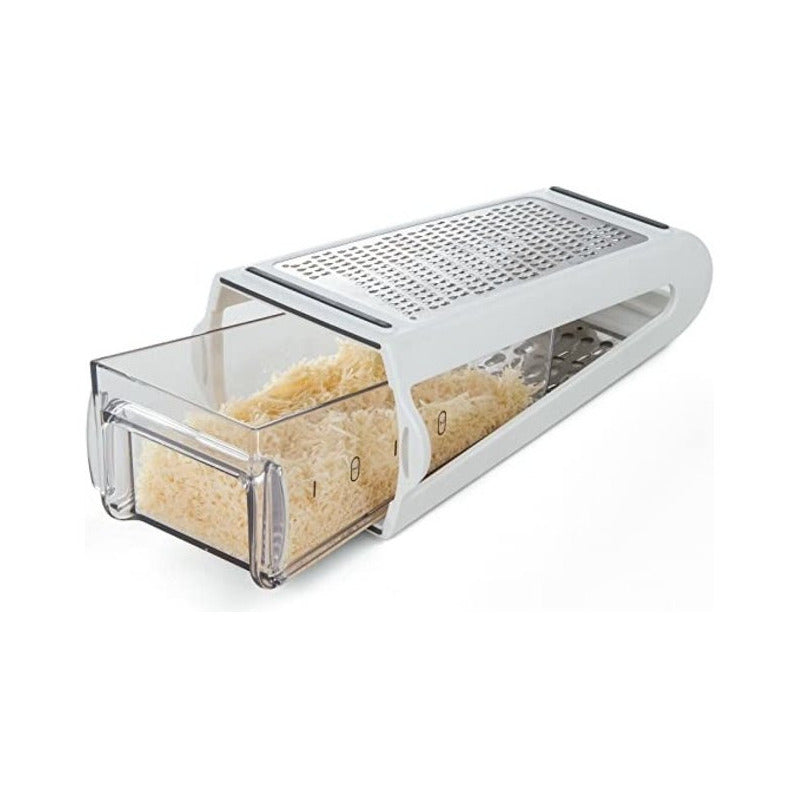 Rallador De Queso Verdura 2caras Bidireccional Cn Contenedor