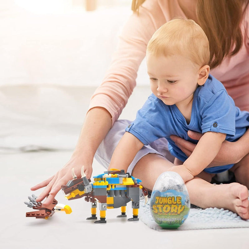 Set 6 Huevos Sorpresa Animales De Mini Bloques Construcción
