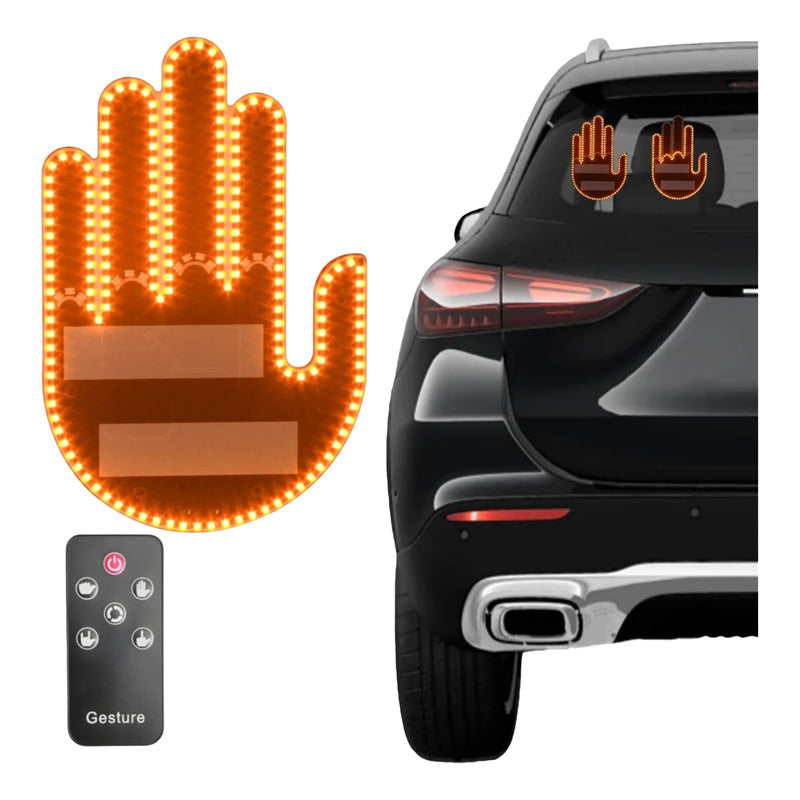 Mano Led Señal Parabrisa Auto, Luz Led De Gestos Con Control