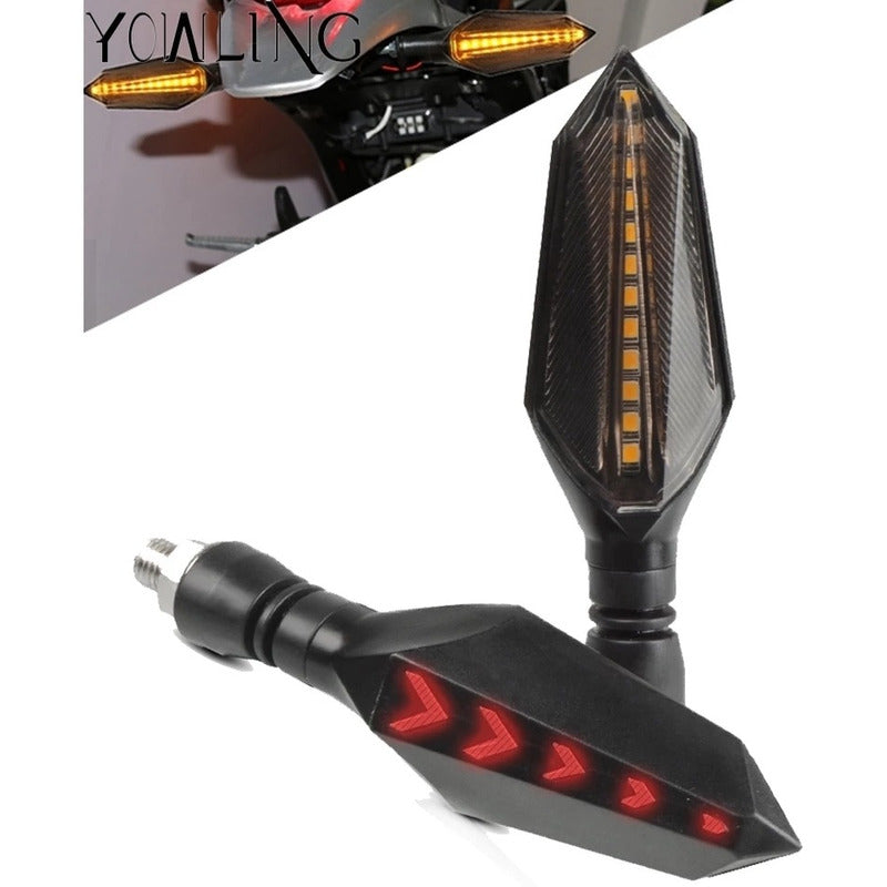 Intermitente De Moto Secuencial Bi Color