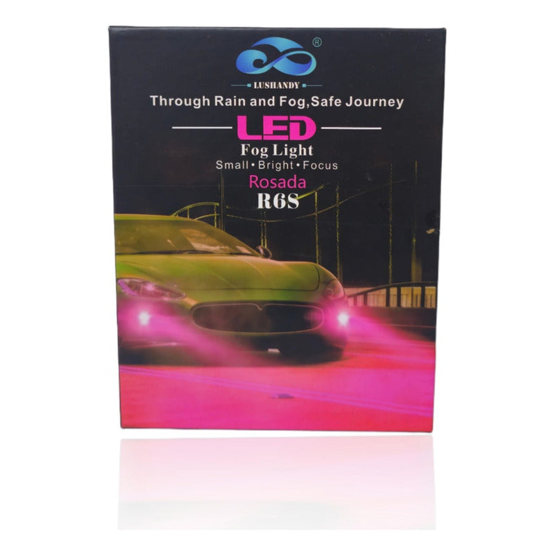 X2 Ampolletas Luz Rosa Led Auto 12v H7/881/h3/9006/9005/h8