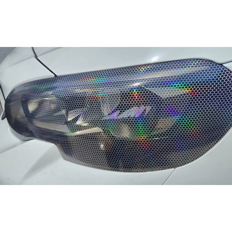Vinilo Tornasol Para Foco Óptico Vinil Panal 6d Auto Tunning