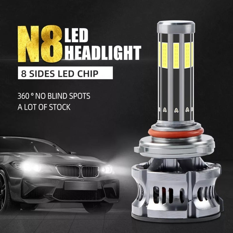 X2 Ampolleta Turbo Led 8 Caras 18000lm 9004/9007 12-24v /ryc