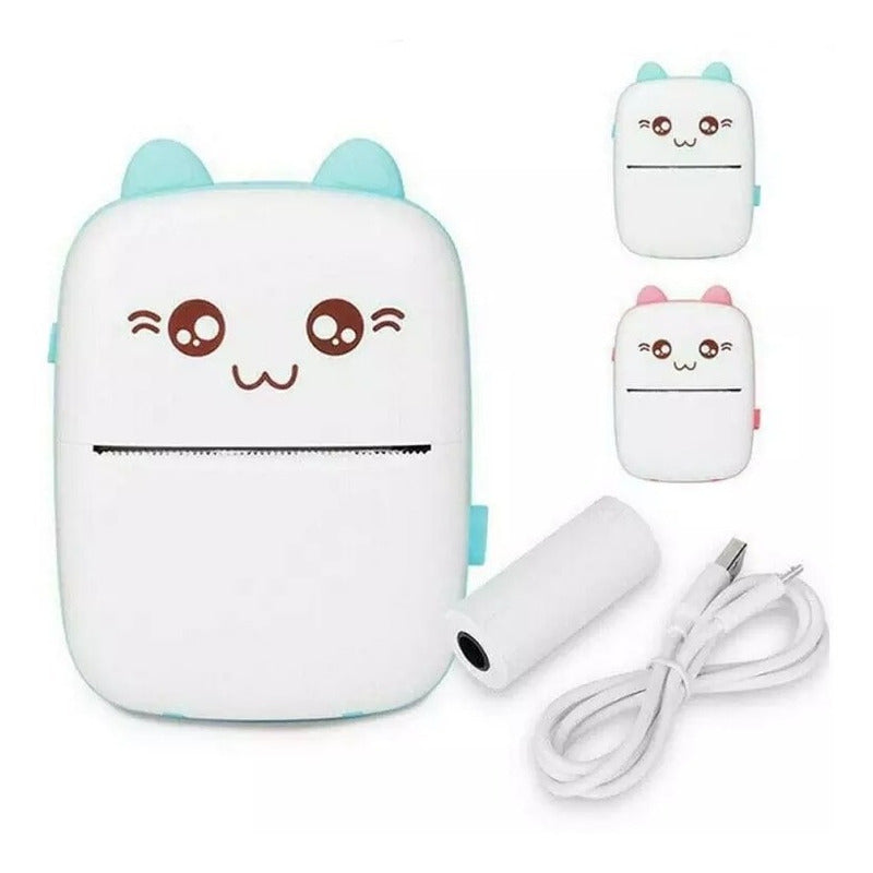 Mini Impresora Térmica Inalámbrica Portátil Bluetooth Gato