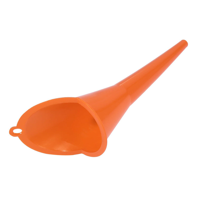 Embudo Cuello Largo Cambio De Aceite Multiuso Combustible 28 Color Naranja 2008747