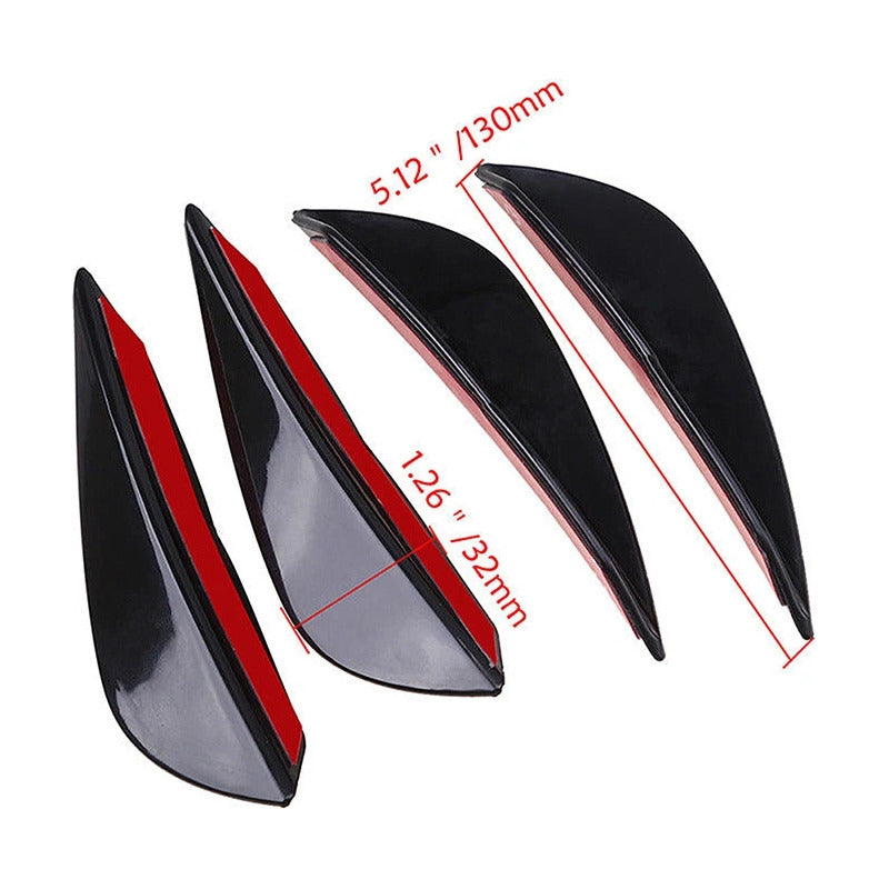 X4 Mini Aleta Difusor Parachoque Adhesivo Decoración Tunning