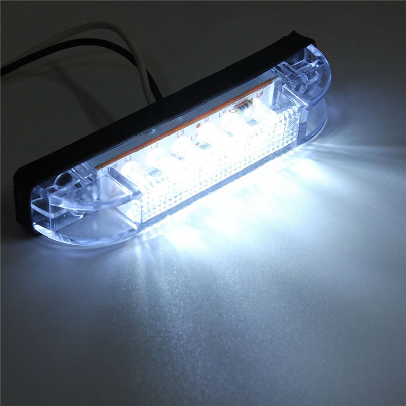 X10 Luz De Trocha Slim 6led Luz Lateral 12v Advertencia /r&c