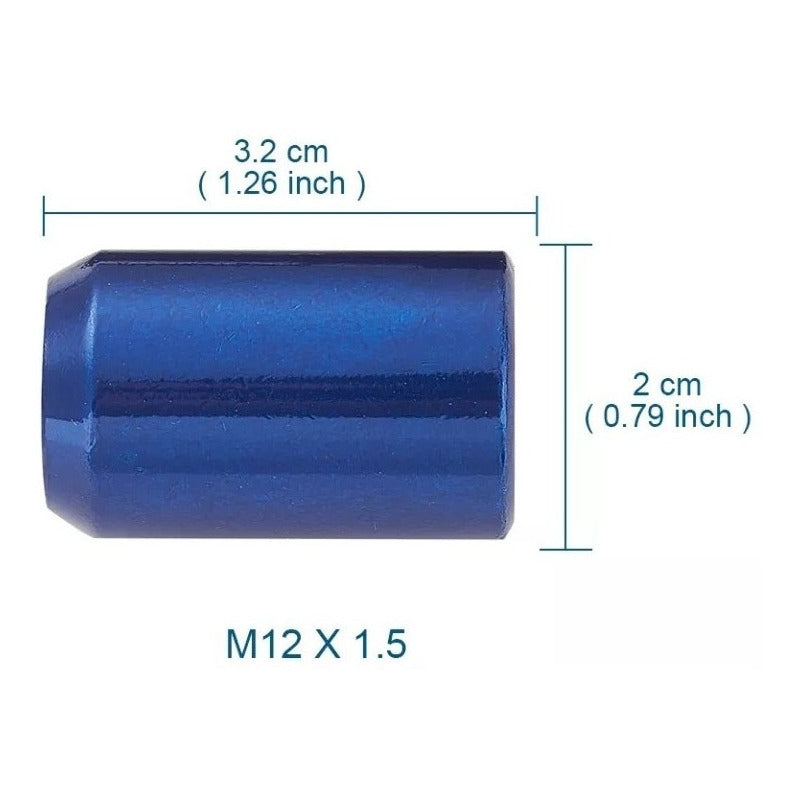 Tuercas De Seguridad Llanta M12 Antirrobo Colores 16 Pcs