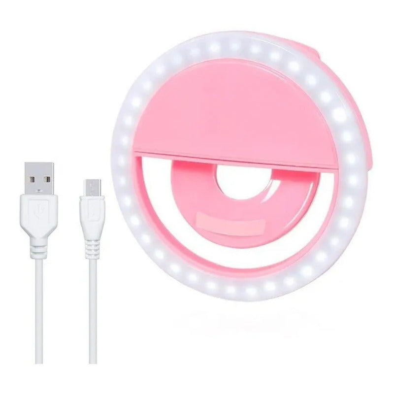 Selfie Anillo Aro Luz Led Celular 3 Modos Iluminación Usb