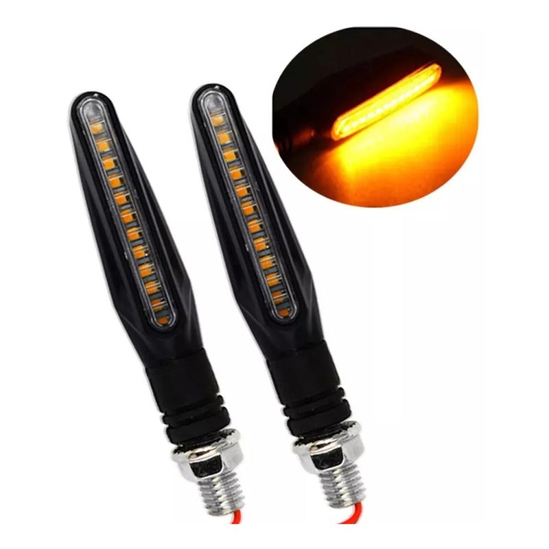 X2 Luces Intermitente De Moto Led De Viraje Ambar Moto /r&c