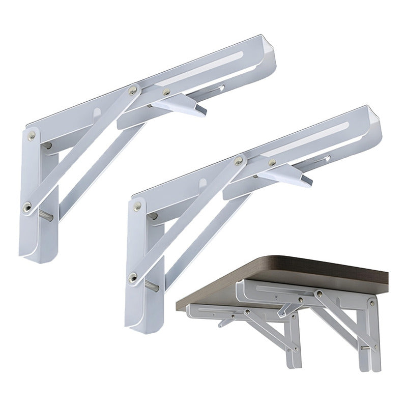 Set2 Escuadras Abatibles Metálicas Repisa 300x155mm Soporte