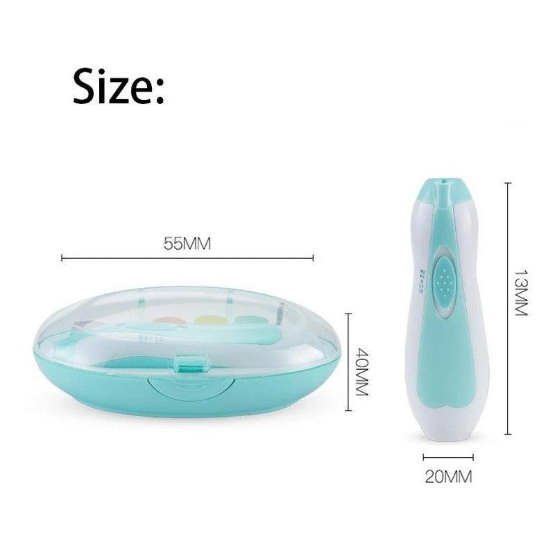 Cortador De Uñas Bebé Eléctrico Led Lima Pilas Trimmer Segur