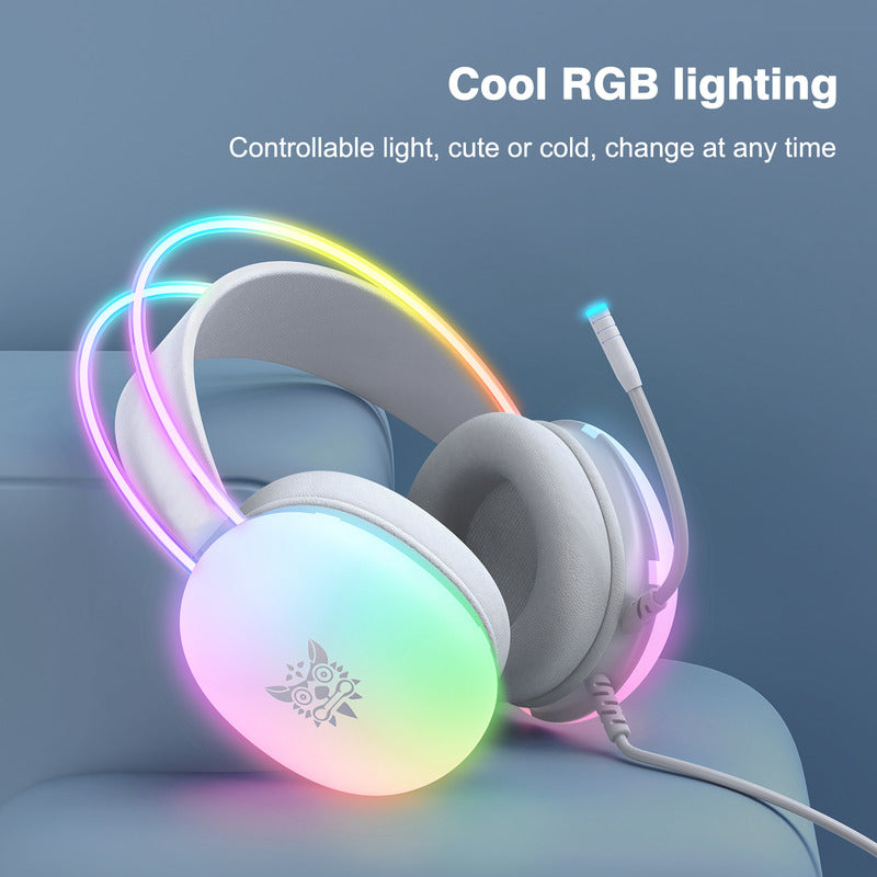 Audífonos Gamer Onikuma X25 Rgb Microfono Comp. Pc Ps4 Ps5