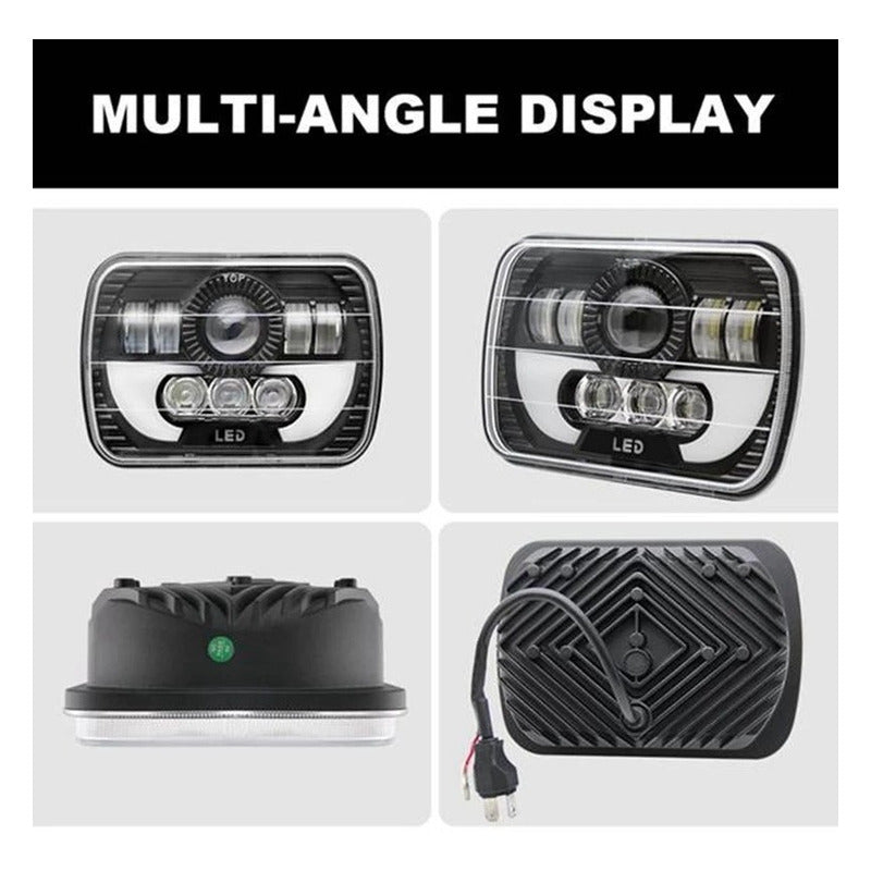 Foco Led Óptico 7x6 Intermitente 5x7 Embutido X2 Par Ah/r&c