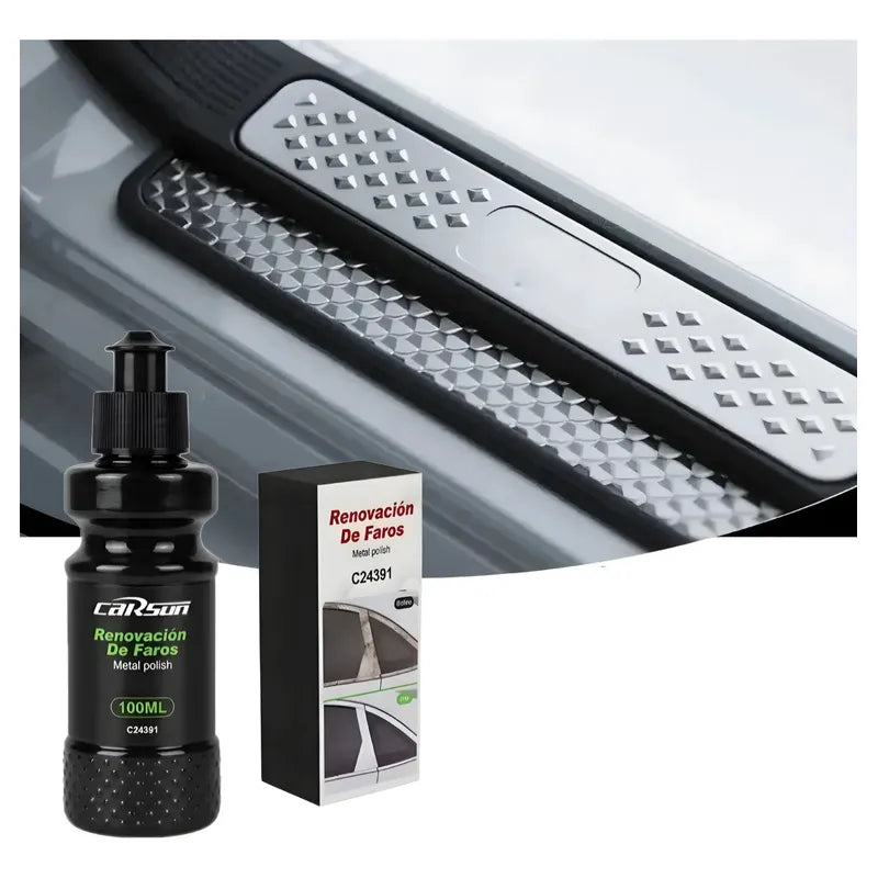 Kit Pulidor De Metal Carsun Restaurador Metal /pieza Cromada Negro C24391