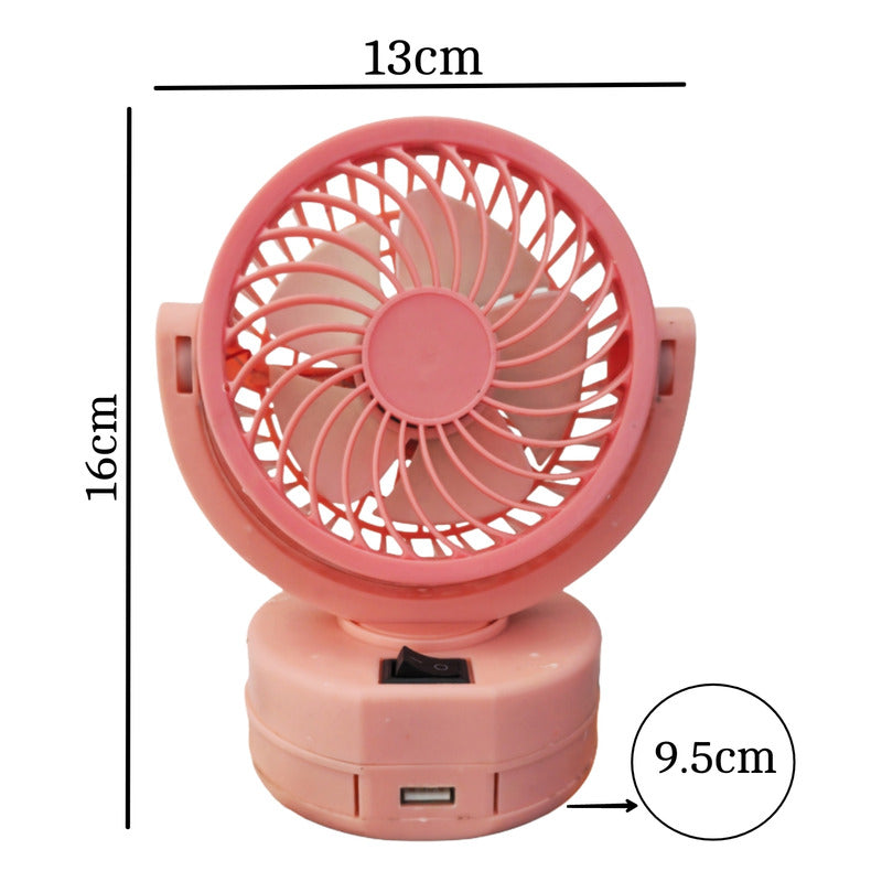 Ventilador De Auto Rosa 12v 360° Rotación Conexión Cenicero