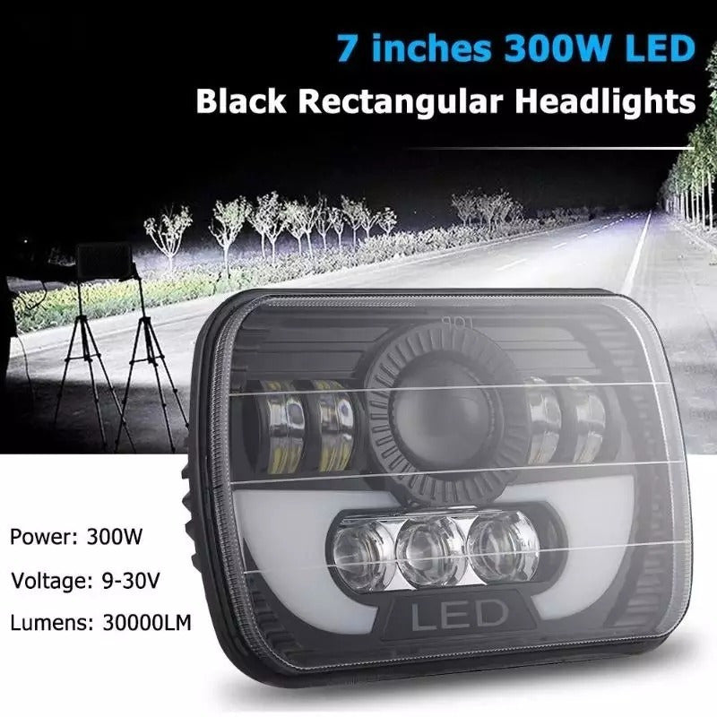 Foco Led Óptico 7x6 Intermitente 5x7 Embutido X2 Par Ah/r&c