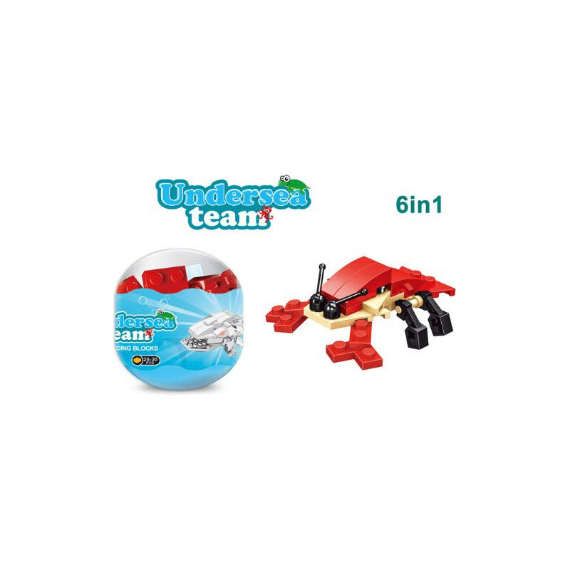 Set 6 Huevos Sorpresa Animales De Mini Bloques Construcción