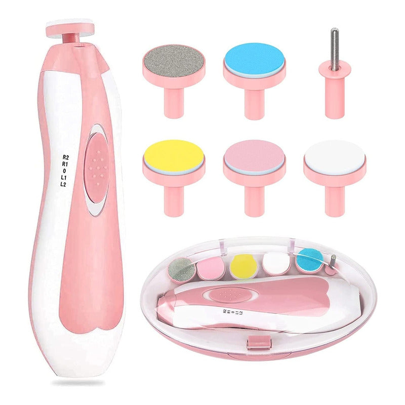Cortador De Uñas Bebé Eléctrico Led Lima Pilas Trimmer Segur