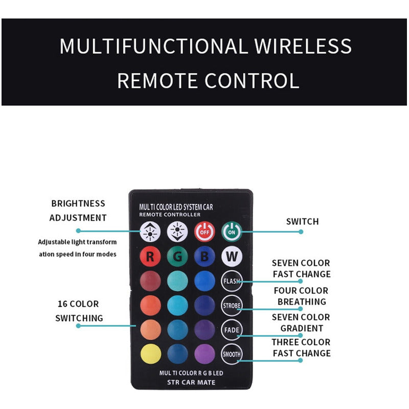 Mano Led Señal Parabrisa Auto Usb Luz Rgb Gestos Cn Control