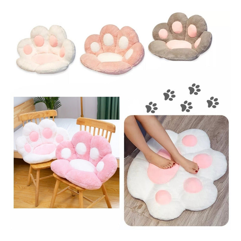 Cojín Para Silla Asiento Peluche Garrita Gato Mueble Mascota