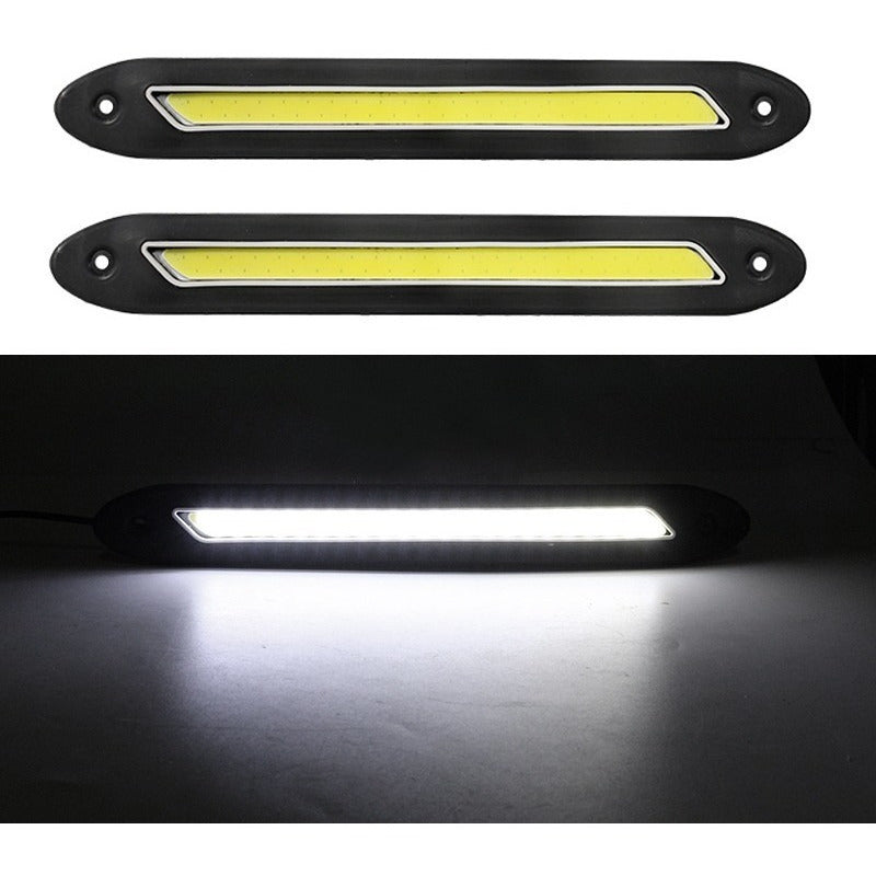 X2 Tira Led Cob Alto Brillo Neblineros Adhesivo Diseño Auto